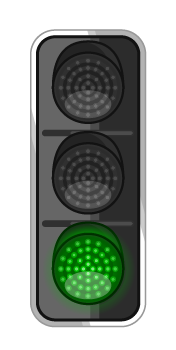 When coming to a green traffic light you should
