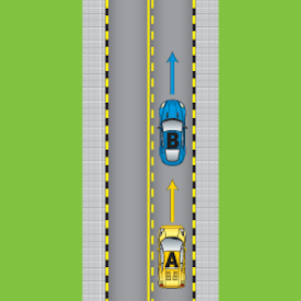 When is vehicle A permitted to overtake vehicle B?
